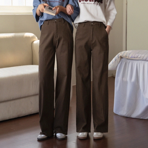 [Special Sale] Twill Span Banding Wide Pants