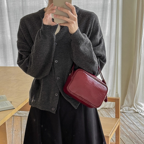 Wool Round Knitwear Cardigan