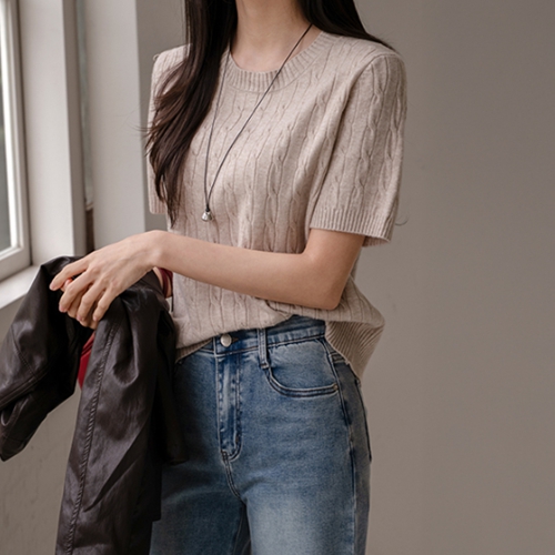 Twiddle Round Short-sleeve Knitwear