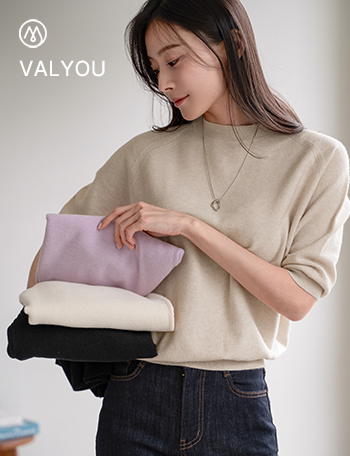 [valyou] Basic 3/4 sleeve Reglan Knitwear Korea