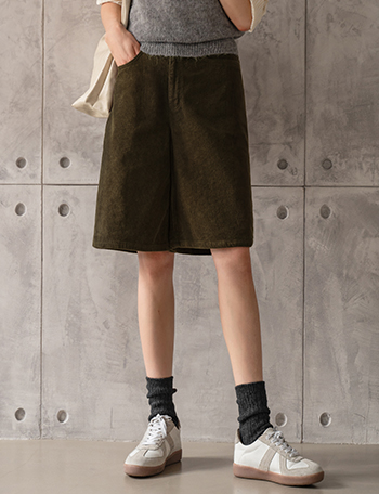 Corduroy 버뮤다 Banding Pants Korea