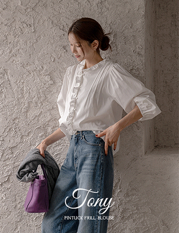 Tony Pintuck Frill Blouse Korea