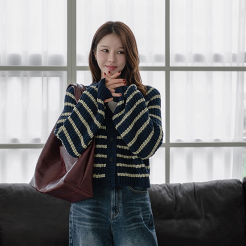 Melly Stripe Knitwear Cardigan