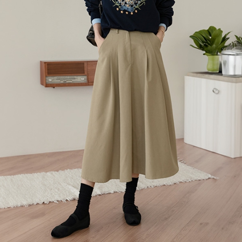 포민 Flare Long Skirt