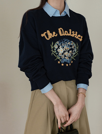데이 Flower sweatshirt Korea