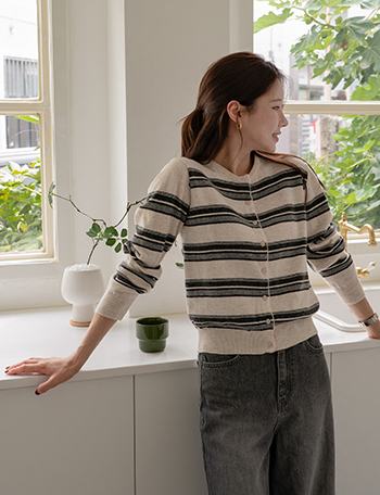 루즈 포비 Stripe Cardigan Korea