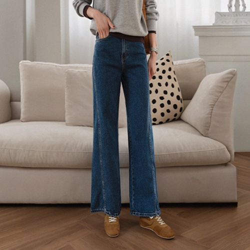 Delhi Wide Incision Denim Pants