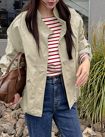 Highneck String Lining Jacket Korea