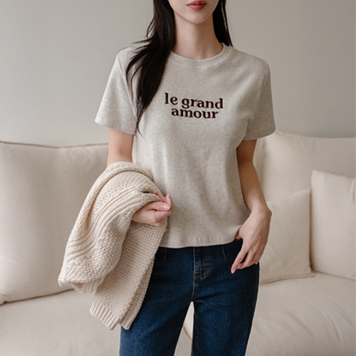 Mochi Lettering Peach T-shirt