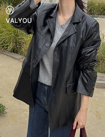 [valyou] 모아르 레더 Jacket Korea