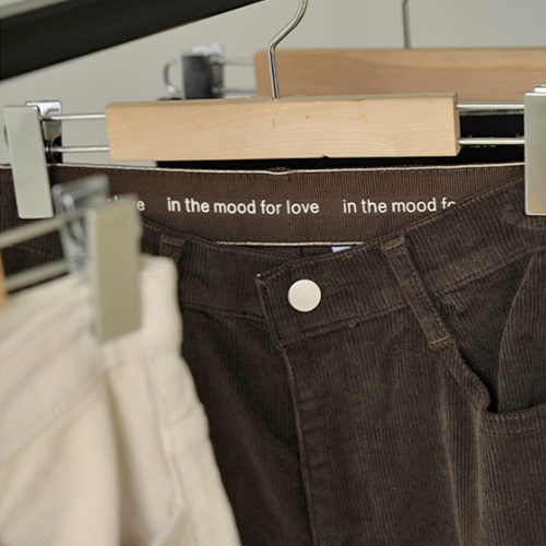 Band Point Straight Corduroy Pants