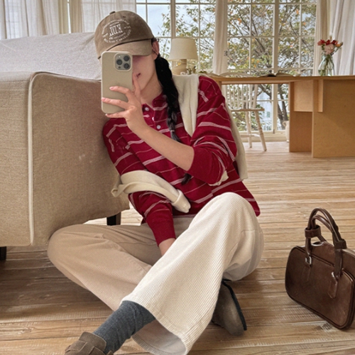 [Special Sale] Ramble Stripe Collar Knitwear