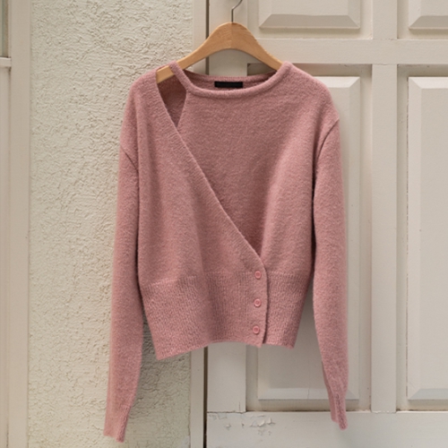 Kumi Slit Double Wrap Wool Knitwear