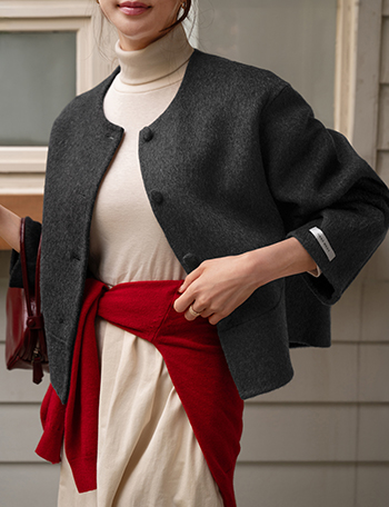 My Bean Button Bandmade Wool Jacket Korea