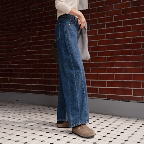 Mare Incision Curve Denim Pants