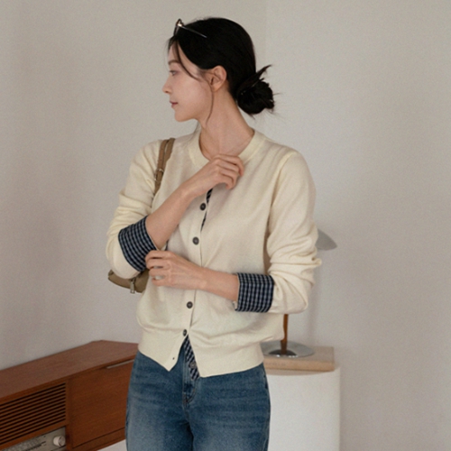 [Special Sale] Shirt Layering Round Cardigan