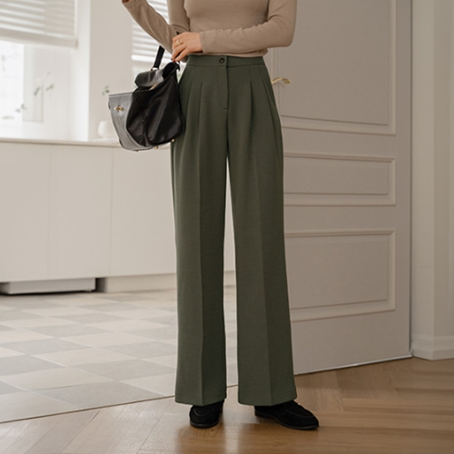 Thick Banding Straight Slacks