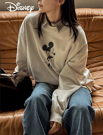 Mickey Washing Vintage Sweatshirt Korea