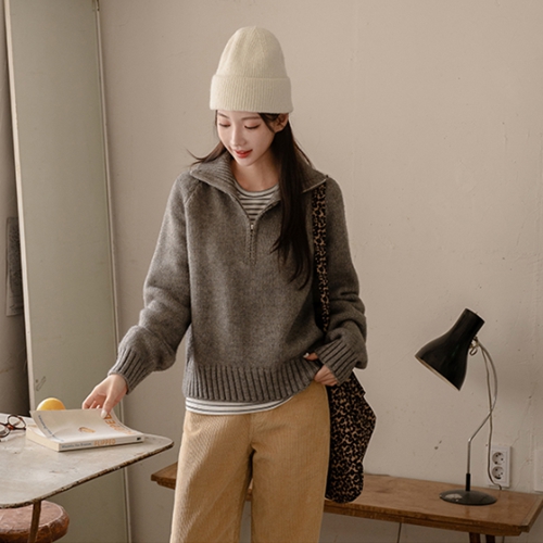 Maple Half zip-up Knitwear