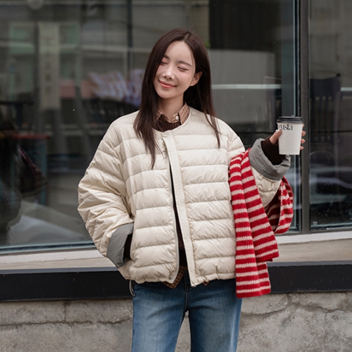 오브 Round No collar 덕다운 Padding