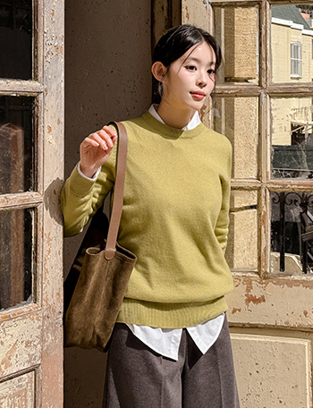 Mona Soft Round Wool Knitwear Korea