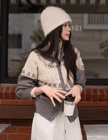 Snow Wool Two-way Zip up Knitwear Korea