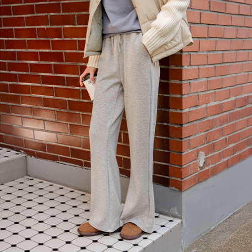 에어히트 fleece lined Boot cut Banding Pants