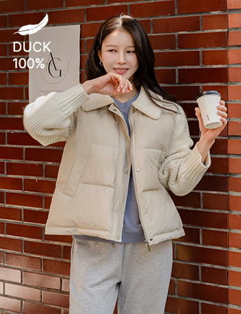 데오 뽀글카라 Knitwear 덕다운 Padding Korea