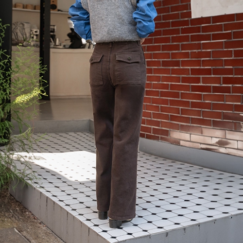 백포켓 쫀득 Span 와이드 fleece lined Pants