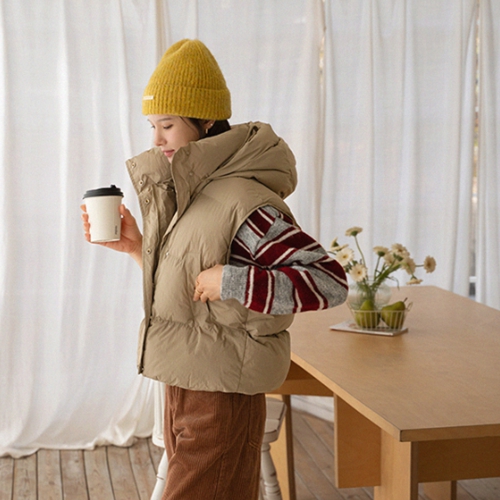 Inside String Hoodie Padding Vest