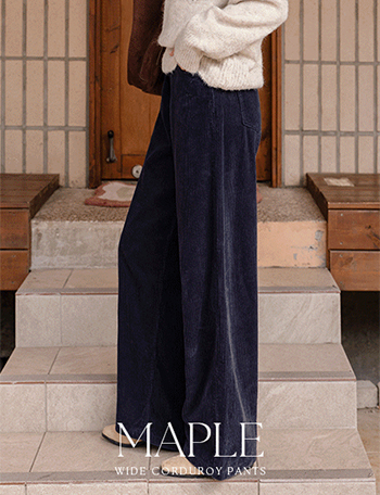 Maple Wide Corduroy Pants Korea