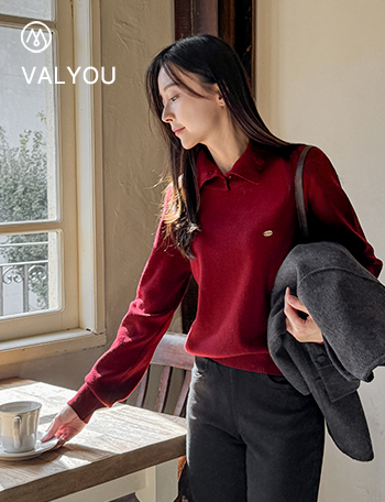 [valyou] 롤 Collar 와펜 Turtleneck Knitwear Korea