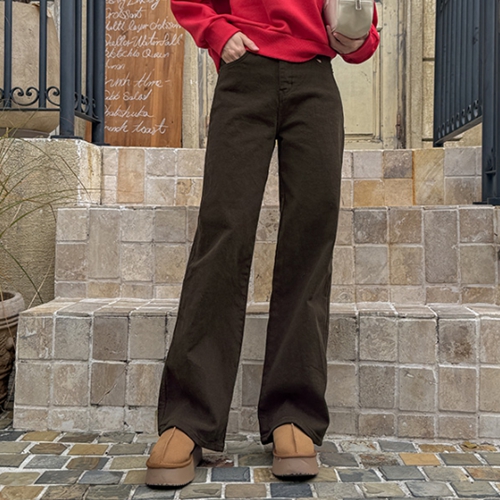 Long Span Fleece lined Wide Cotton Pants