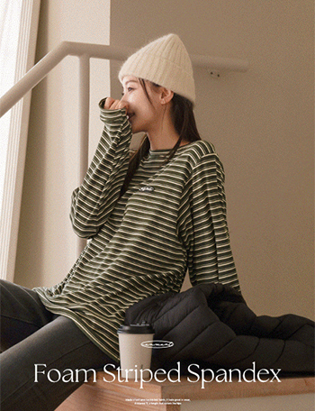 Foam Stripe Span T-shirt Korea
