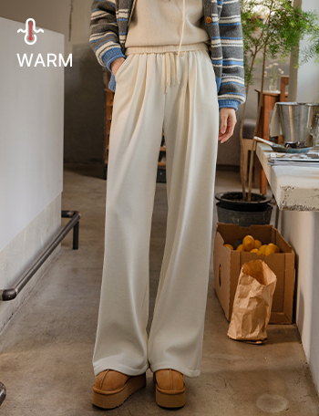 베어 와이드 fleece lined 밴딩팬츠 Korea