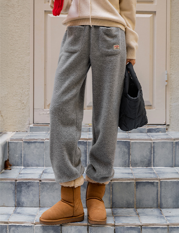 Curly Pocket Patch Banding Jogger Pants Korea