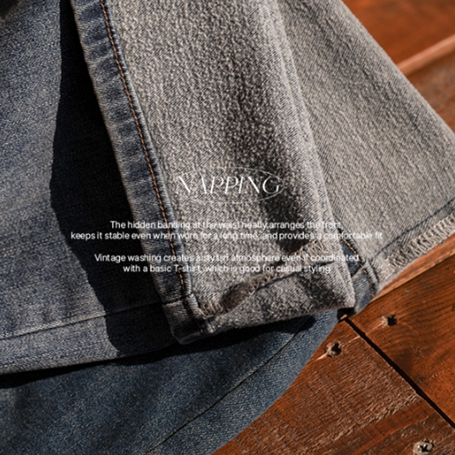 Trimming Straight Wide Fleece lined Banding Pants