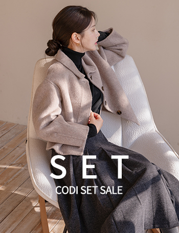 [코디set] [valyou] 하이디 핸드메이드 Wool Harp Coat+키작아도 Wool Skirt (겨Wool플리츠) Korea