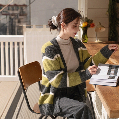 Brush Horizontal Striped Cardigan