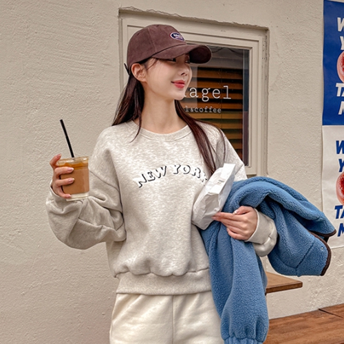 New York Short Double-sided fleece Sweatshirt