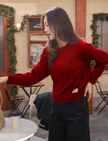 Rams Patch Round Knitwear Korea