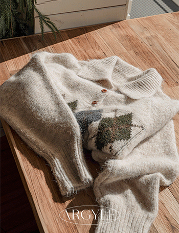 Wool Argyll Loose Fit Knitwear Korea