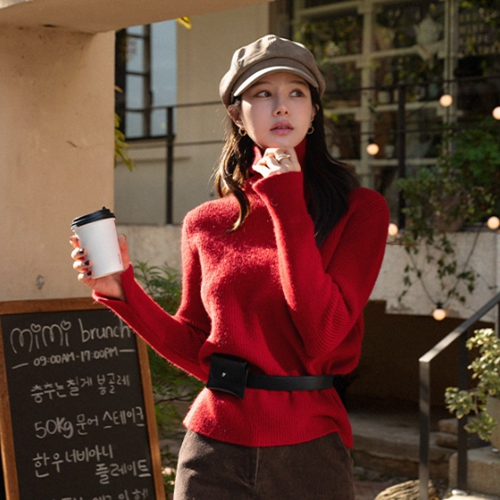 Fruits Color Turtleneck Knitwear