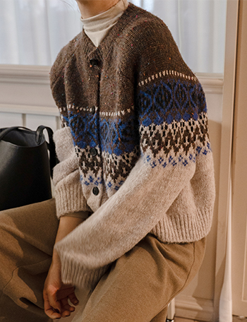 Noa Wool Nordic Raglan Cardigan Korea