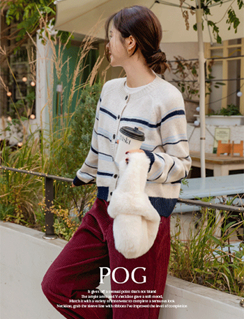 PogST Pendant Wool Knitwear Cardigan Korea