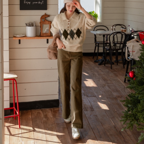 Perfect Cotton Pants 67ver (peach fleece wide)