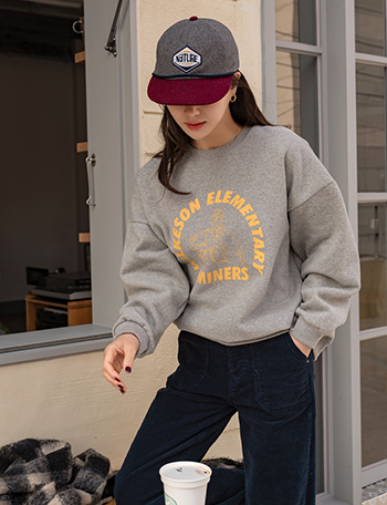 Genie Double-sided Fleece Loose Fit Sweatshirt Korea