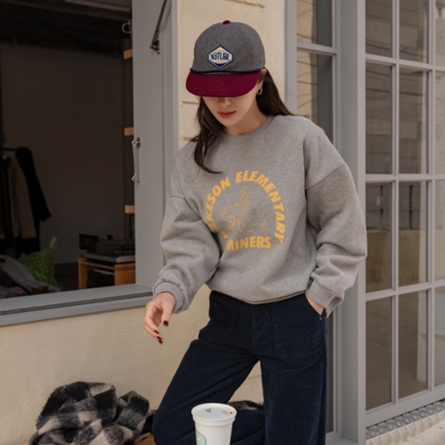 Genie Double-sided Fleece Loose Fit Sweatshirt