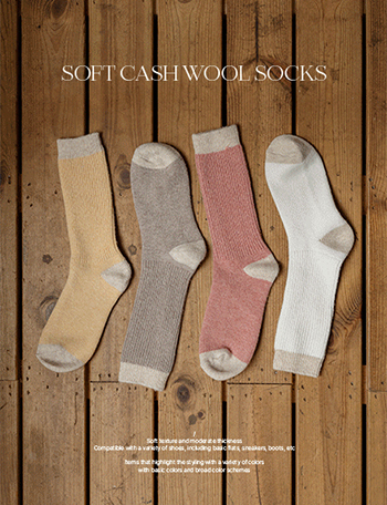 Soft Cashmere Wool Socks Korea