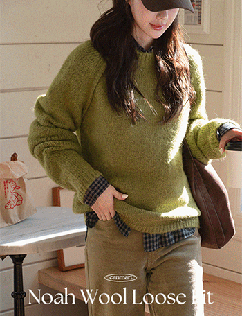Noah Wool loose Fit Raglan Knitwear Korea